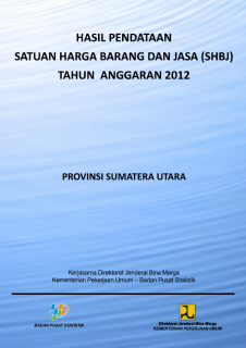 Hasil Pendataan Satuan Harga Barang dan Jasa Provinsi Sumatera Utara Tahun 2012