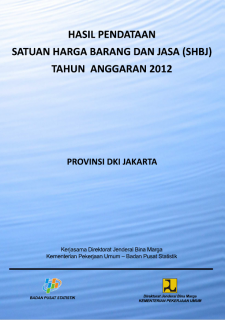 Hasil Pendataan Satuan Harga Barang dan Jasa Provinsi DKI Jakarta Tahun 2012