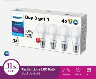 Philips RadiantLine Multipack LEDBulb 11W 6500K