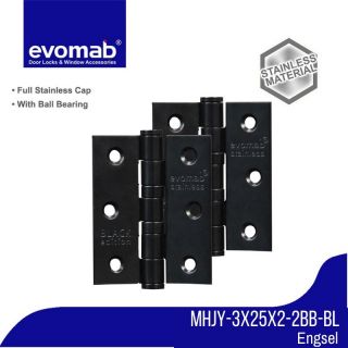 Evomab Engsel Pintu Warna Hitam Eco Series 3 Inch 3X25X2