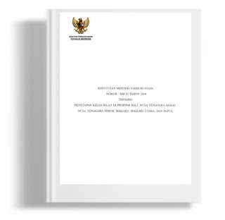 Keputusan Menteri Perhubungan Tentang Penetapan Kelas Jalan Di Propinsi Bali, Nusa Tenggara Barat, Nusa Tenggara Timur, Maluku, Maluku Utara Dan Papua