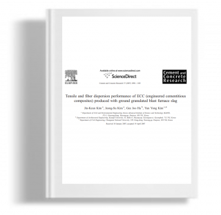 Tensile and fiber dispersion performance of ECC (engineered cementitious composites) produced with ground granulated blast furnese slag