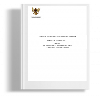 Keputusan Menteri Perhubungan Tentang Izin Operasi Sarana Pereretaapian Umum PT. Kereta Api Indonesia (Persero)
