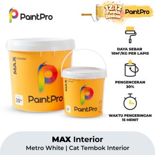 PaintPro MAX Cat Tembok Interior Metro White 5Kg