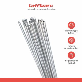 Taffware Kawat Las Aluminium Electrode Suhu Rendah Welding Wire 2.0mm 500mm 20Pcs - M127271
