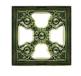  Mukura Roster Keramik Tradisional 20 x 20 cm Green