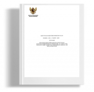 Keputusan Menteri Perhubungan Tentang Penangguhan Berlakunya Keputusan Menteri Perhubungan Nomor KM 92 Tahun 2002 tentang Tarif Angkutan Penumpang Kereta Api Kelas Ekonomi