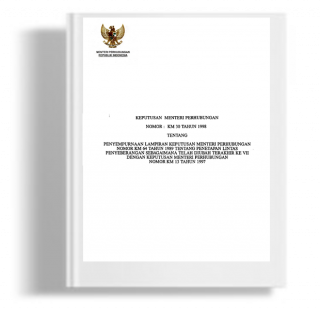 Keputusan Menteri Perhubungan Tentang Penyempurnaan Lampiran Keputusan Menteri Perhubungan Nomor KM 64 Tahun 1998 Tentang Penetapan Lintas Penyeberangan Sebagaimana Telah Diubah Terkahir Ke-VII Dengan Keputusan Menteri Perhubungan Nomor KM. 13 tahun 1997