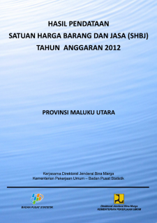 Hasil Pendataan Satuan Harga Barang dan Jasa Provinsi Maluku Utara Tahun 2012