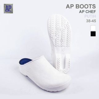 AP Boots AP Chef Putih - Sepatu Slip On Dapur