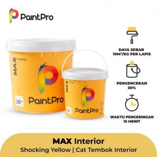 PaintPro MAX Cat Tembok Interior Shocking Yellow 5Kg