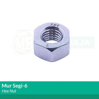 Mur Hex Segi Enam Stainless Steel 304 1/2" - 13