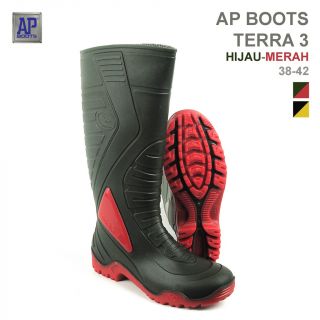 AP Boots TERRA 3 Hijau Merah PVC