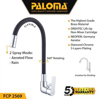 Paloma Wall Sink Tap Flexible Spout 1/2” FCP 2569