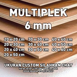 MULTIPLEK / TRIPLEK 6 MM berbagai ukuran CUSTOM. MINIMAL BELI 3 20x20 cm