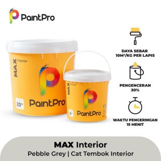 PaintPro MAX Cat Tembok Interior Pebble Grey 5Kg