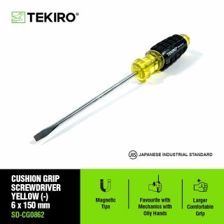 Tekiro Obeng Gagang Karet Kuning (-) 6 x 150