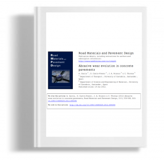 Abrasive wear evolution in concrete pavement