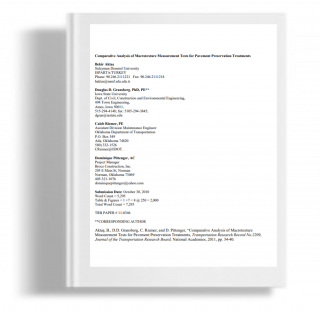 Comparative analysis of macrotexture measurement test for pavement preservation treatments