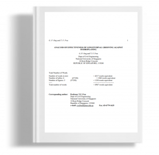 Analysis of effectiveness of longitudinal grooving against hydroplaning