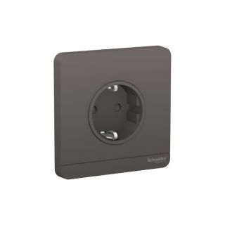 Schneider AvatarOn Stop Kontak Schuko Dark Grey