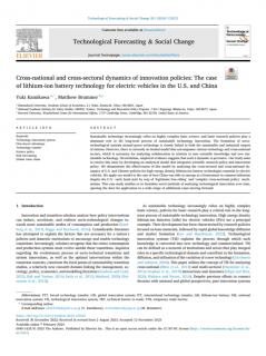 Cross-national and cross-sectoral dynamics of innovation policies: The case of lithium-ion battery technology for electric vehicles in the U.S. and Chin