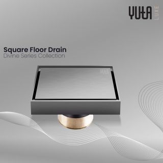 Yuta Luxe Floor Drain Divine Brush Nickel 