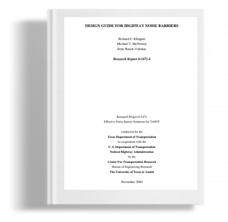 Design guide for highway noise barriers