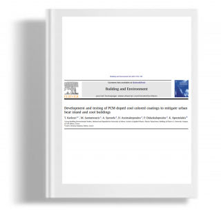 Development and testing of PCM doped cool colored coatings to mitigate urban heat island and cool buildings