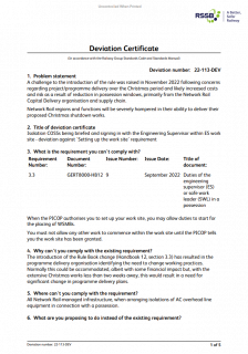 Duties of the engineering supervisor (ES) or safe work leader (SWL) in a possession 22-113-DEV