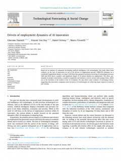 Drivers of employment dynamics of AI innovators