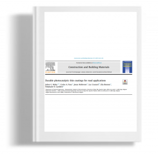 Durable photocatalyc thin coating for road applications