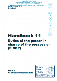 Duties of the person in charge of the possession (PICOP)-GERT8000-HB11-Iss-2