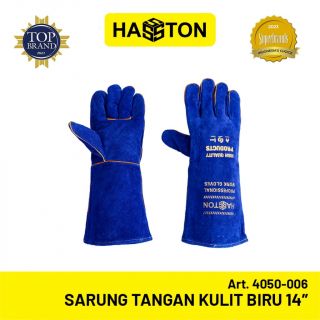 Hasston Sarung Tangan Kulit Biru 14” 4050-006
