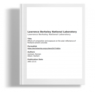 Effect of composition and exposure on teh solar reflectance of portland cement concrete