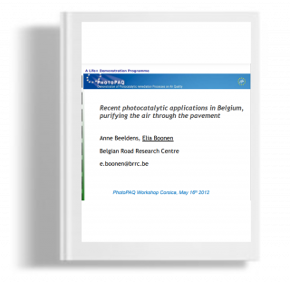 Recent Photocatalytic applications in Belgium, Purifying the air through the pavement