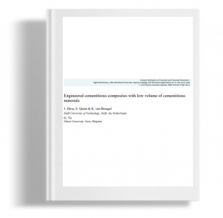 Enginereed Cementitious composite with low volume of cementitious materials