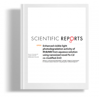 Enhanced visible light photodegradation activity of PhB/MB from aqueous solution using nanosized novel Fe-Cd co-modified ZnO