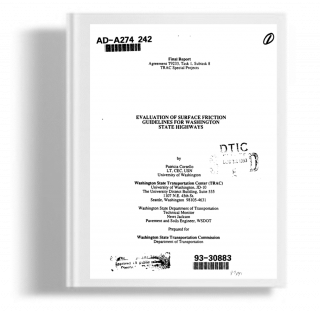 Evaluation of Surface Friction Guidelines for Washington State Highways