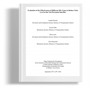 Evaluations of the effectiveness of different mix types to reduce noise level at the tire/pavement interface
