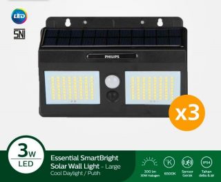 Philips Paket 3x Essential SmartBright Solar Wall Light Large