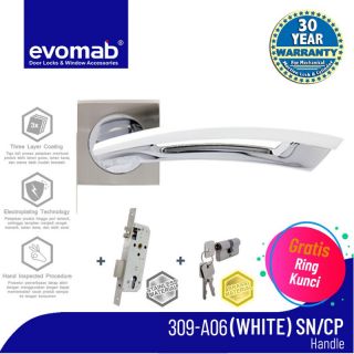 Evomab Lever Handle Set Putih Pintu Modern Series 309-A06