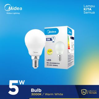 Midea Lampu Bohlam Bulb LED 5 Watt 3000K Warm Whire