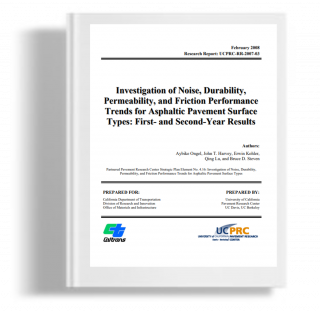 Investigation of Noise, Durability, Permeability, and Friction Performance Trends for Asphaltic Pavement Surface Types : First -and Secon year Results