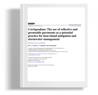 Corrigendum : the use of reflective and permeable pavements as a potential practice for heat island mitigation and stormwater management