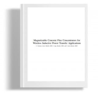 Magnetizable concrete flux concentrators for wireless inductive power transfer applications