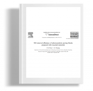 No removal efficiency of photocatalytic paving blocks prepared with recycled materials
