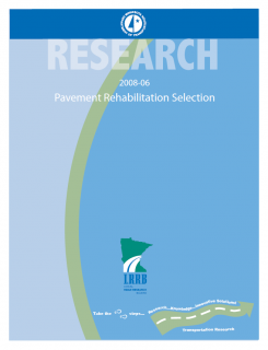 Research Pavement Rehablitation Selection