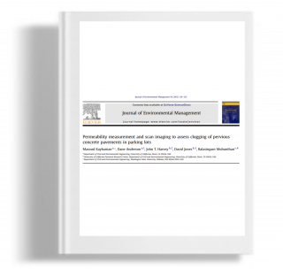 Permeability measurement and scan imaging to assess clogging of pervious concrete pavements in parking lots