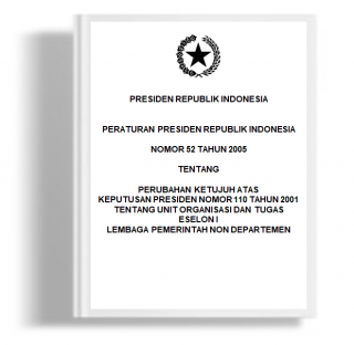 Peraturan Presiden tentang Perubahan ketujuh Keputusan Presiden Nomor 110 Tahun 2001